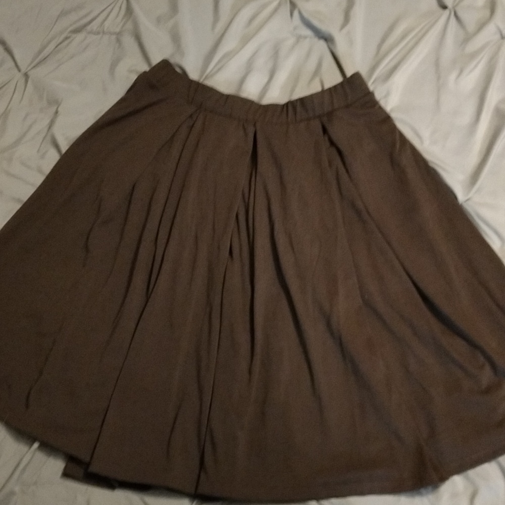 Lularoe - Solid Brown XL Madison Skirt - POCKETS!